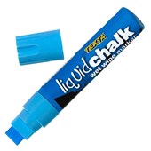 TEXTA JUMBO LIQUID CHALK MARKER WET WIPE CHISEL 15MM BLUE