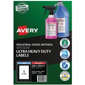 AVERY 959246 ULTRARESISTANT OUTDOOR LABELS 210 X 297MM WHITE PACK 10