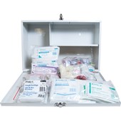 HELPIT FIRST AID KIT INDUSTRIAL AND COMMERCIAL IN METAL BOX 150 PERSON