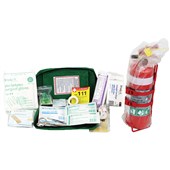 HELPIT FIRST AID KIT LONE WORKER WITH FIRE EXTINGUISHER SOFT PACK 1 PERSON