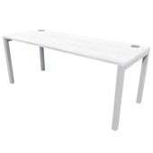 ZEALAND QUATTRO DESK W1500 X D700 X H725MM SILVER BASE NORDIC PINE TOP