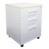 ZEALAND QUICKSHIP MOBILE 2 DRAWER 1 FILE W476 X D470 X H640MM WHITE LOCKING