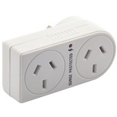 THE BRUTE POWER CO DOUBLE ADAPTOR FLAT LEFT WITH SURGE PROTECTION