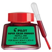 PILOT SUPER COLOUR PERMANENT MARKER REFILL SCARF 30ML RED