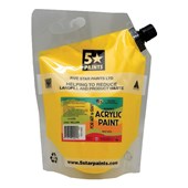 5 STAR NZACRYL ACRYLIC PAINT POUCH 15L WARM YELLOW