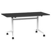 KNIGHT TEAM FLIP TABLE W1400 X D700 X H720MM WHITE FRAME BLACK TOP