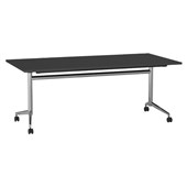 KNIGHT TEAM FLIP TABLE W1800 X D900 X H720MM CHROME FRAME BLACK TOP