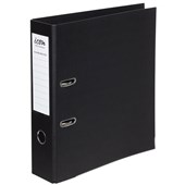 ICON LEVER ARCH FILE LINEN A4 BLACK