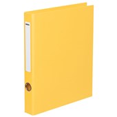 ICON RINGBINDER LINEN 2D 26MM A4 YELLOW