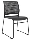 STAX CHAIR BLACK FRAME BLACK SHELL