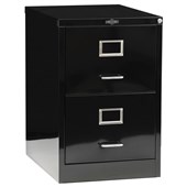 PRECISION VINTAGE FILING CABINET 2 DRAWER GLOSS BLACK