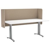 ACOUSTIC DESK SCREEN POD 12MM 1800 X 600MM DARK CAMEL