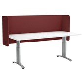 ACOUSTIC DESK SCREEN POD 12MM 1800 X 600MM WINE