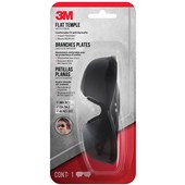 3M FLAT TEMPLE ANTI SCRATCH SAFETY GLASSES BLACKGREY