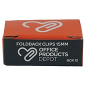 OPD FOLDBACK CLIP 15MM PACK 12