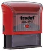 TRODAT PRINTY SELFINKING STAMP 4915 RECTANGLE W 70 X L 25MM RED