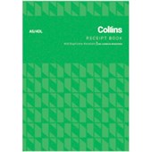 COLLINS RECEIPT BOOK 4 TO VIEW 4 DL DUPLICATE NO CARBON REQUIRED A5 100 LEAF