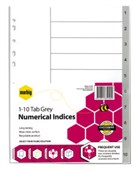 MARBIG PP INDEX DIVIDER 110 TAB A4 GREY