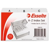 ESSELTE RULED SYSTEM CARDS INDICES AZ PVC 127 X 76MM GREY