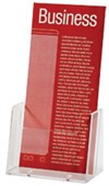 ESSELTE BROCHURE HOLDER FREE STANDING 1 TIER DL CLEAR