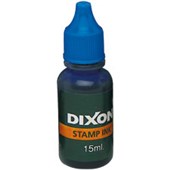 DIXON PREINKED STAMP REFILL INK 15ML BLUE