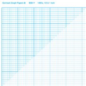 GORMACK B101Y GRAPH PAPER PAD INCH GRID A4 50 LEAF BLUE