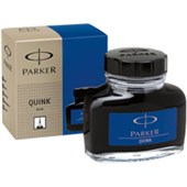 PARKER QUINK FOUNTAIN PEN INK PERMANENT 57ML BOTTLE BLUE