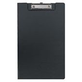 FM CLIPBOARD WITH FLAP FOOLSCAP BLACK