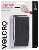 VELCRO BRAND STICKON HEAVY DUTY HOOK AND LOOP TAPE 50 X 100MM BLACK PACK 2