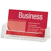 ESSELTE BUSINESS CARD HOLDER LANDSCAPE CLEAR