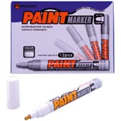 MUNGYO PAINT MARKER PERMANENT BULLET TIP WHITE