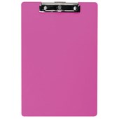 FM CLIPBOARD TRANSPARENT PLASTIC FOOLSCAP NEON PINK