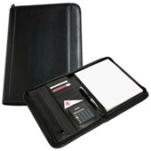 REXEL COMPENDIUM ZIP PAD HOLDER BLACK BLACK