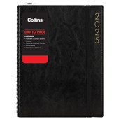 COLLINS DIARY PLATINUM A41 BLACK DAY PER PAGE WIRO ODD YEAR